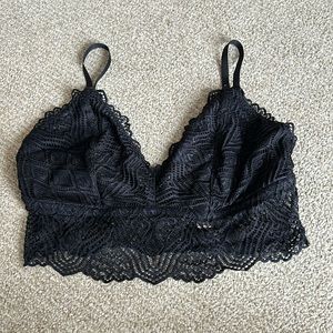 (S) Willow and root black lacey bralette